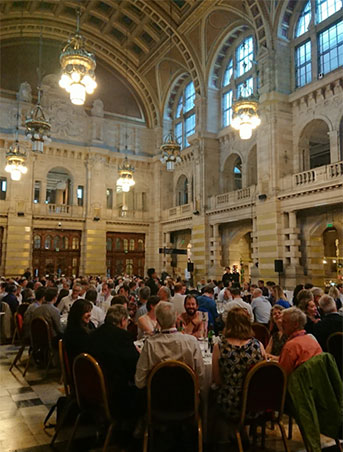 Conference dinner in the Kelvingrove Gallery.